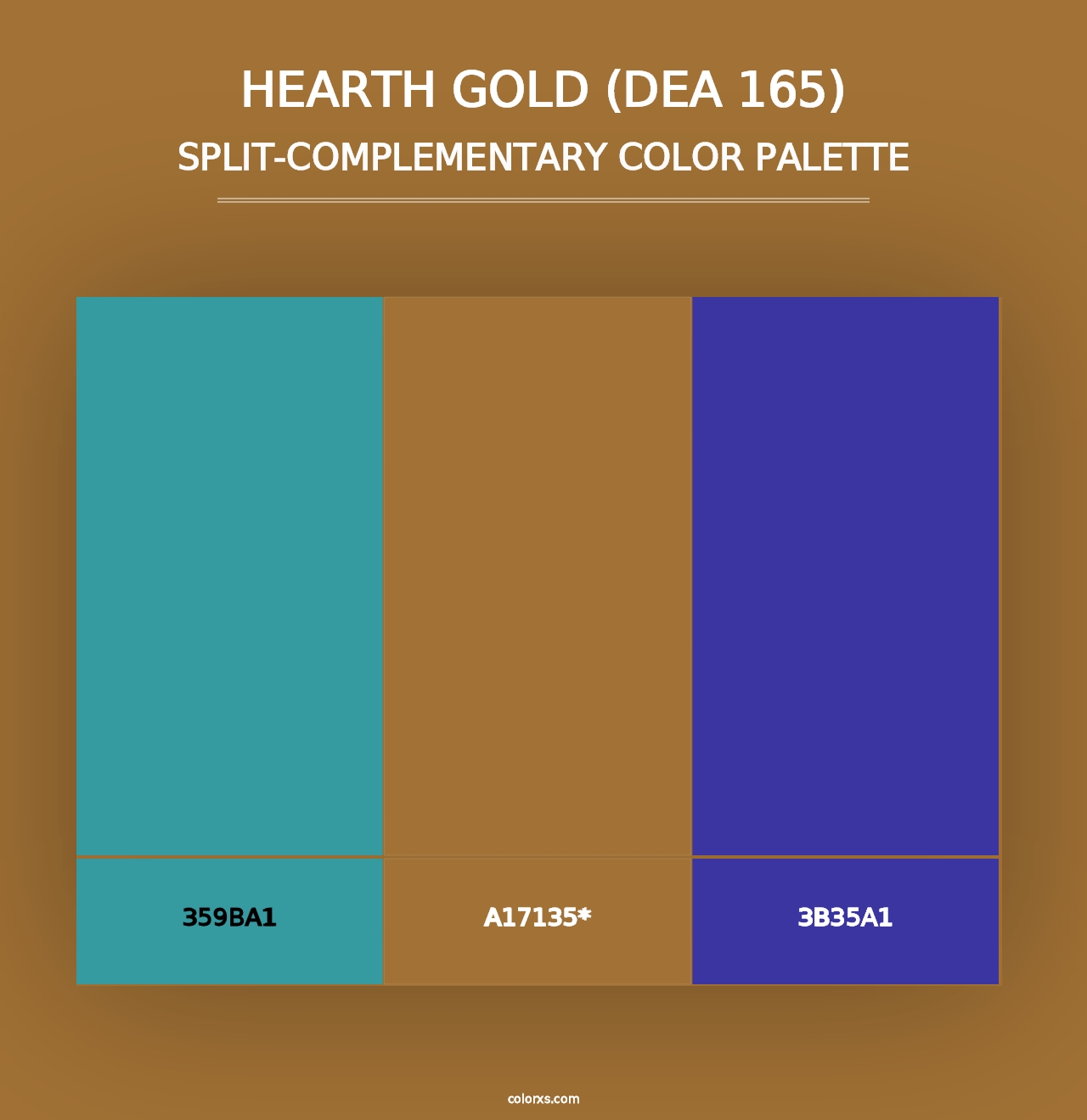 Hearth Gold (DEA 165) - Split-Complementary Color Palette