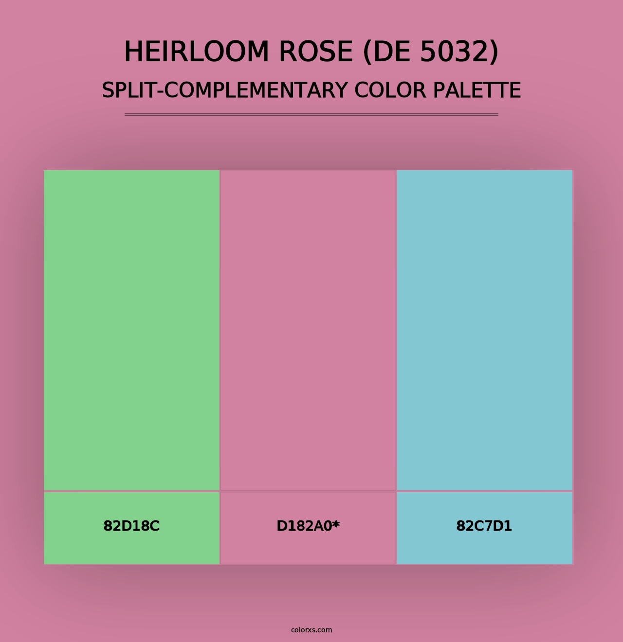 Heirloom Rose (DE 5032) - Split-Complementary Color Palette