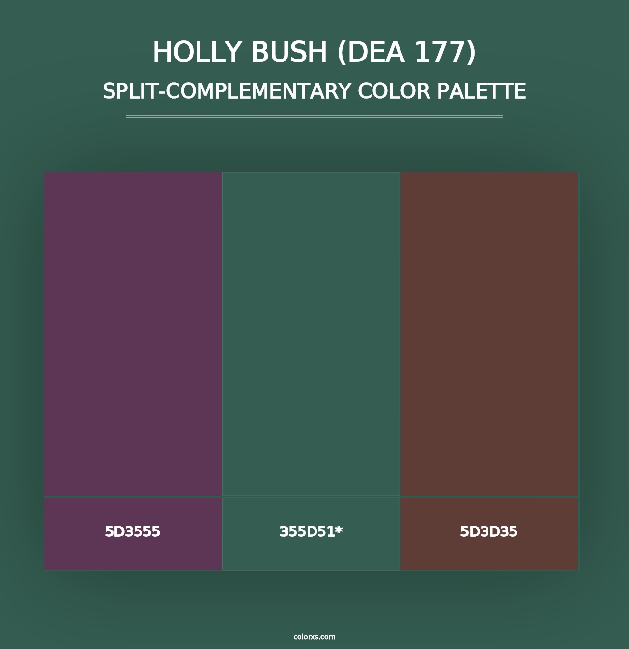 Holly Bush (DEA 177) - Split-Complementary Color Palette