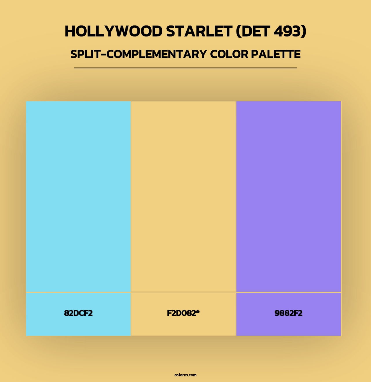 Hollywood Starlet (DET 493) - Split-Complementary Color Palette