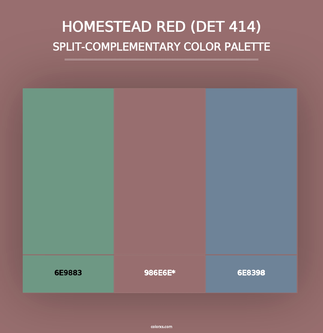 Homestead Red (DET 414) - Split-Complementary Color Palette