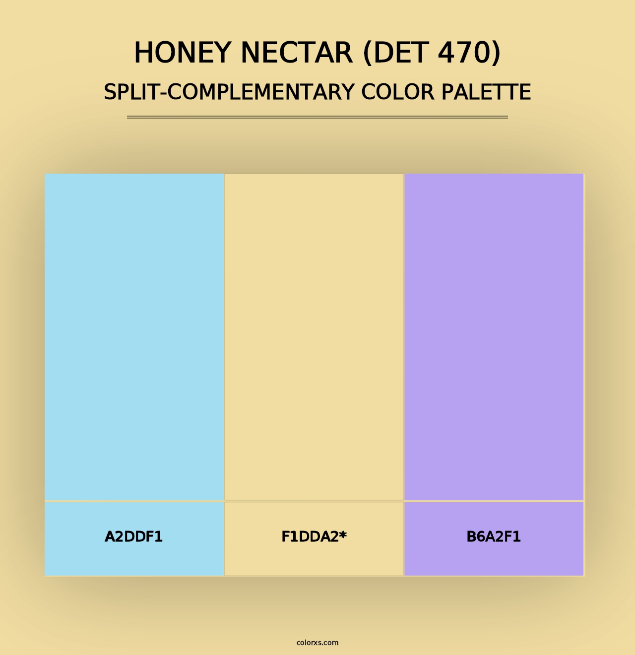 Honey Nectar (DET 470) - Split-Complementary Color Palette