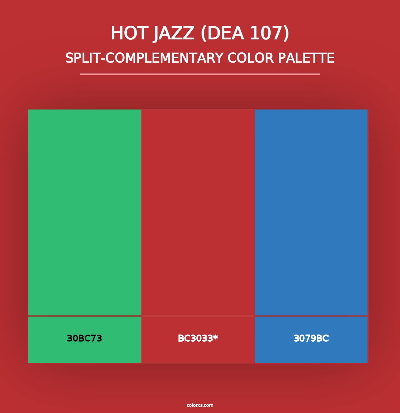 Hot Jazz (DEA 107) - Split-Complementary Color Palette