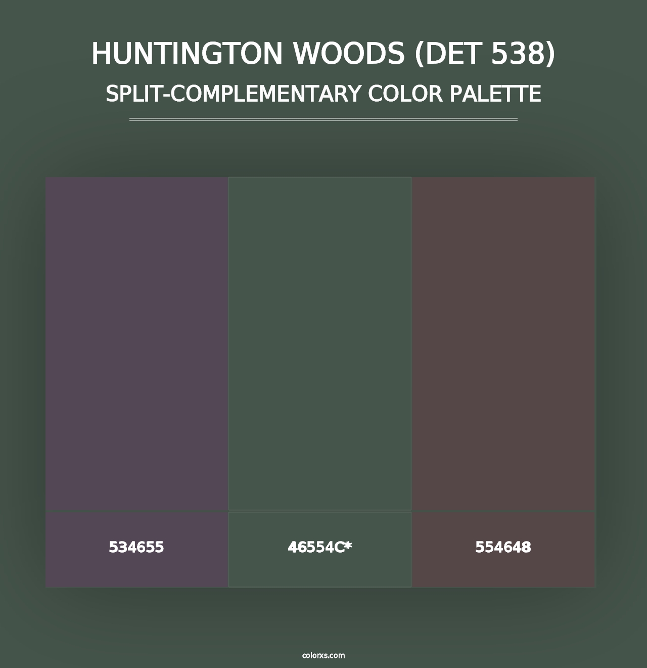 Huntington Woods (DET 538) - Split-Complementary Color Palette