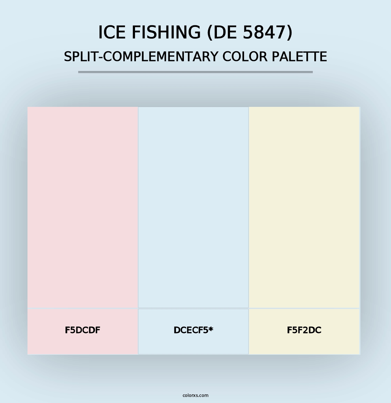 Ice Fishing (DE 5847) - Split-Complementary Color Palette