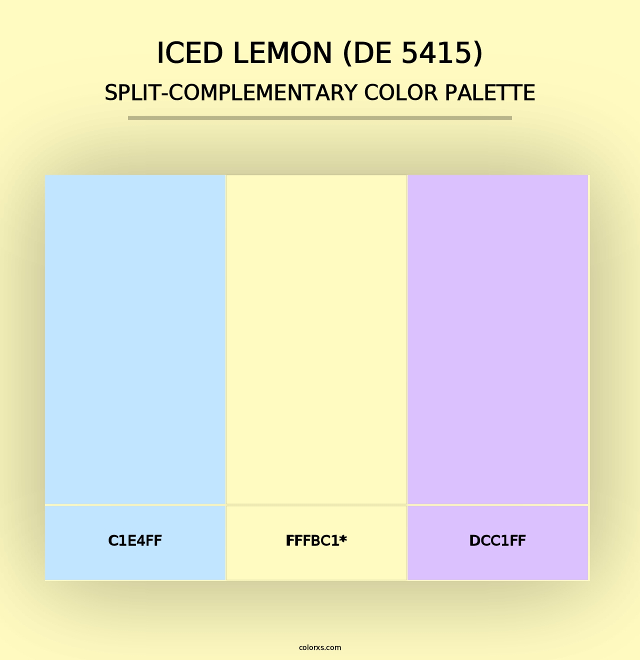 Iced Lemon (DE 5415) - Split-Complementary Color Palette