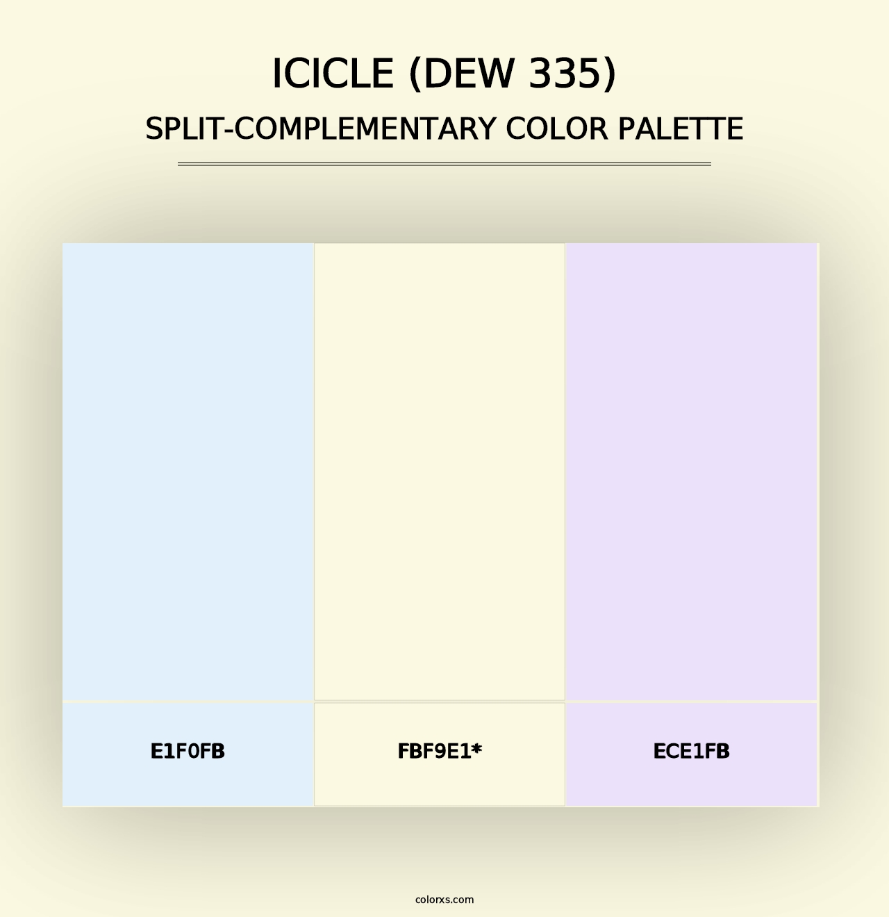 Icicle (DEW 335) - Split-Complementary Color Palette