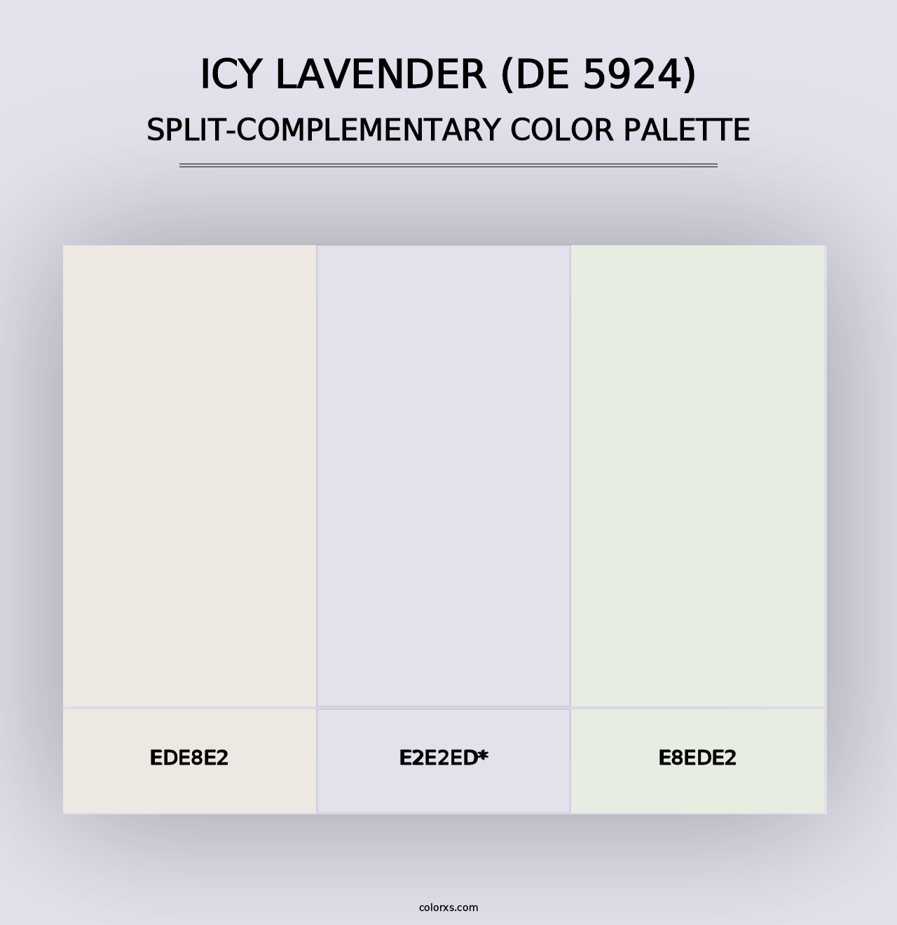 Icy Lavender (DE 5924) - Split-Complementary Color Palette