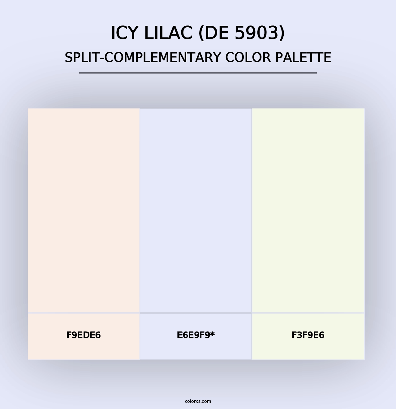 Icy Lilac (DE 5903) - Split-Complementary Color Palette