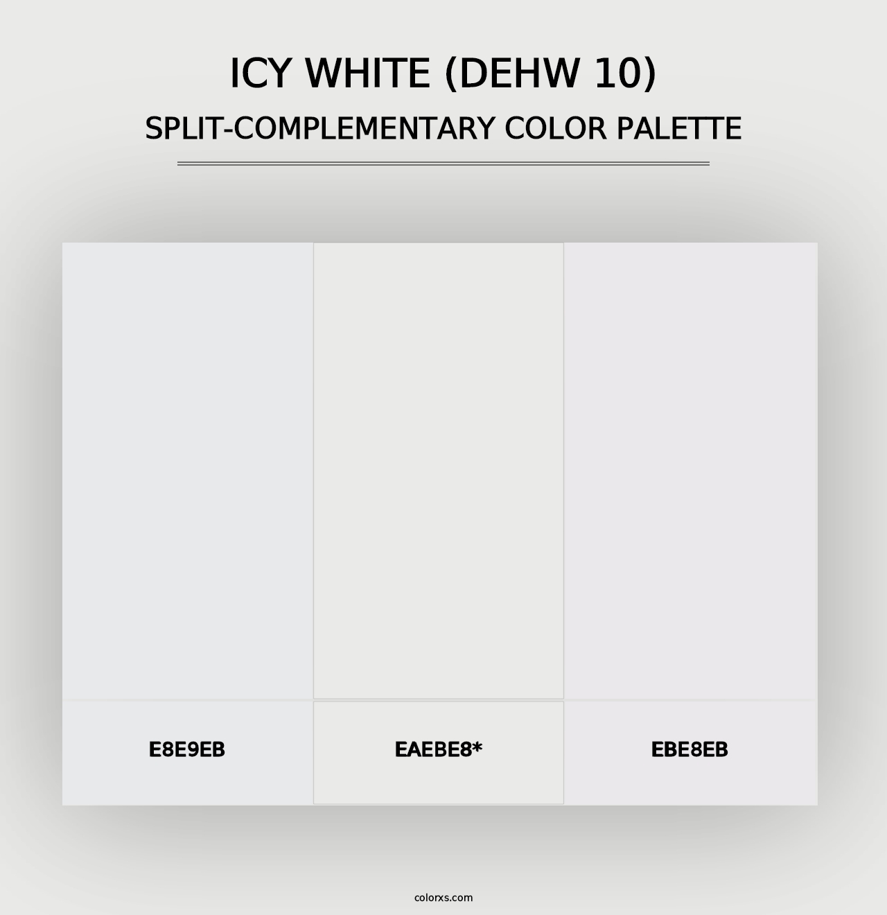 Icy White (DEHW 10) - Split-Complementary Color Palette