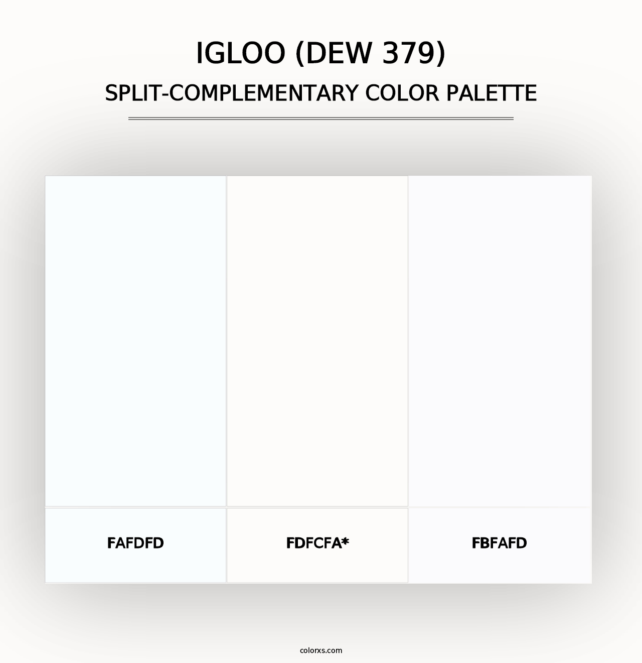 Igloo (DEW 379) - Split-Complementary Color Palette