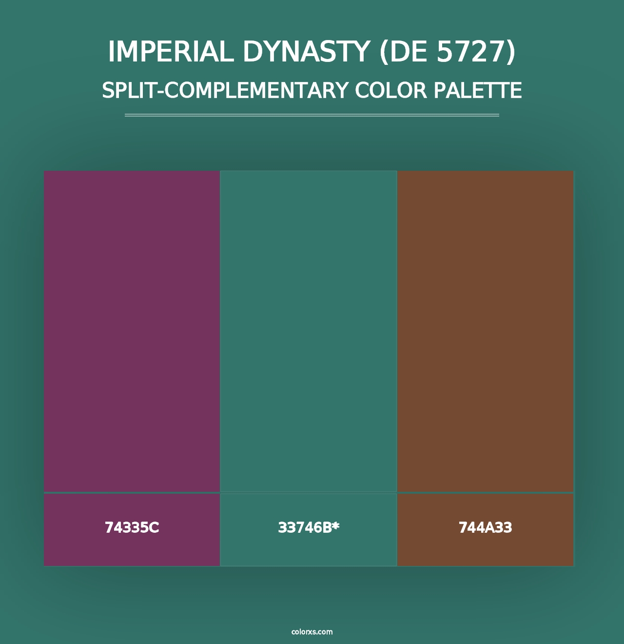 Imperial Dynasty (DE 5727) - Split-Complementary Color Palette