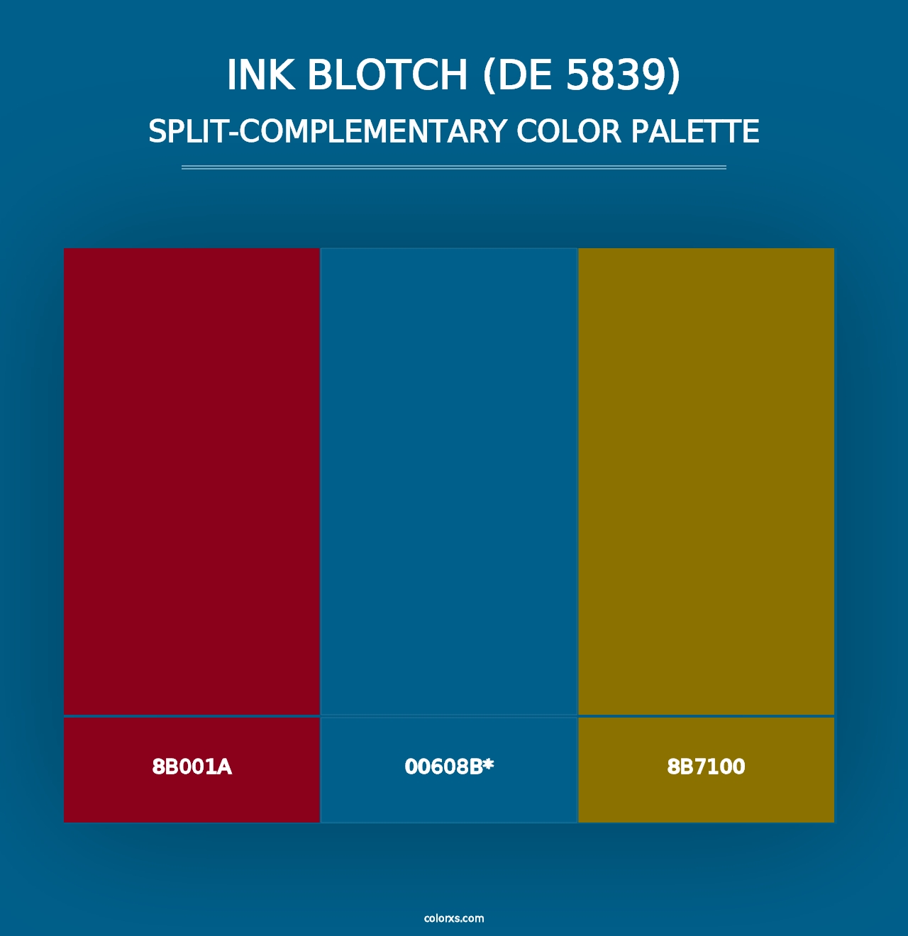 Ink Blotch (DE 5839) - Split-Complementary Color Palette