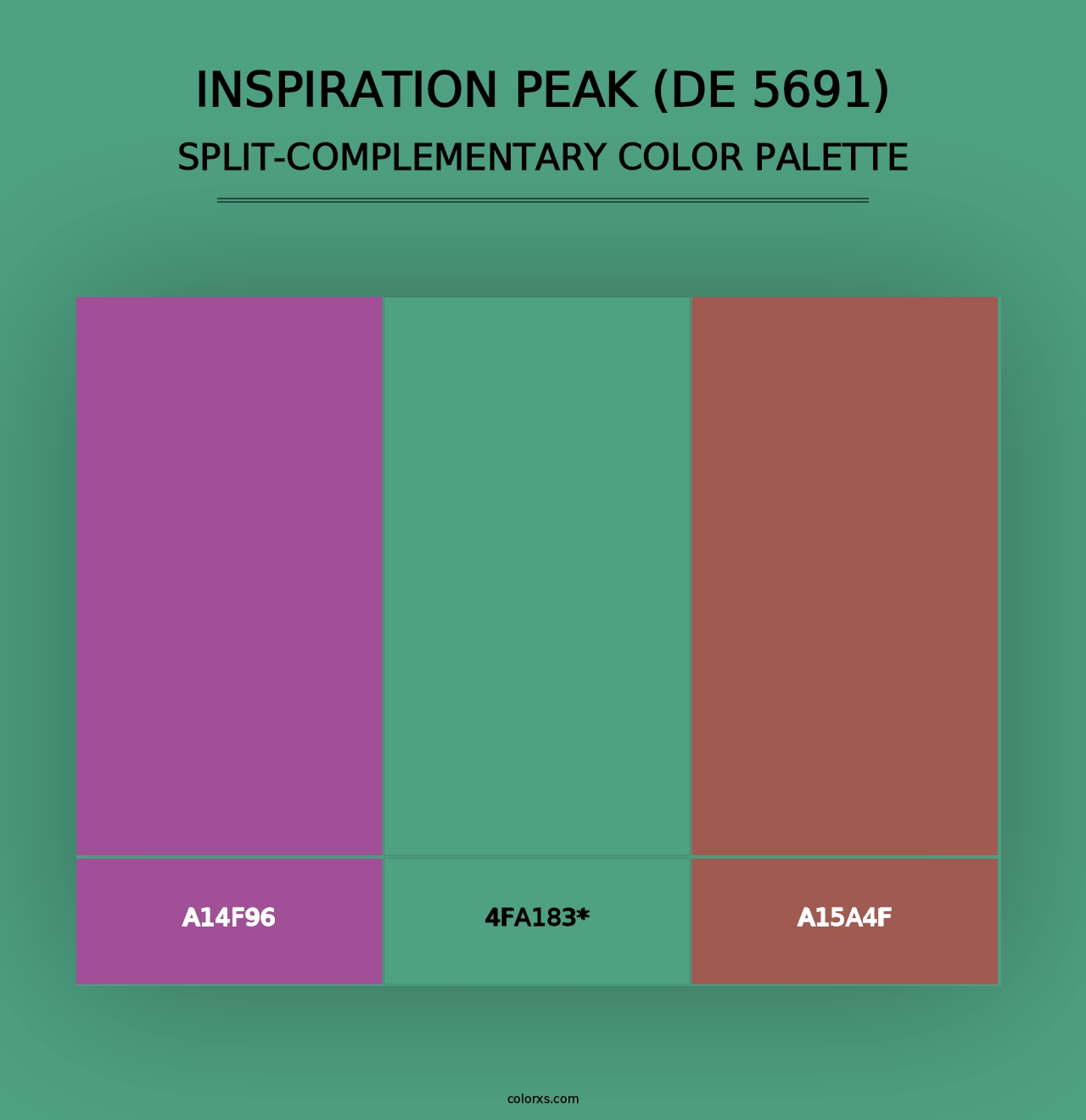 Inspiration Peak (DE 5691) - Split-Complementary Color Palette