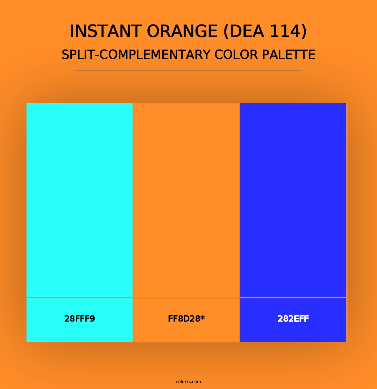 Instant Orange (DEA 114) - Split-Complementary Color Palette