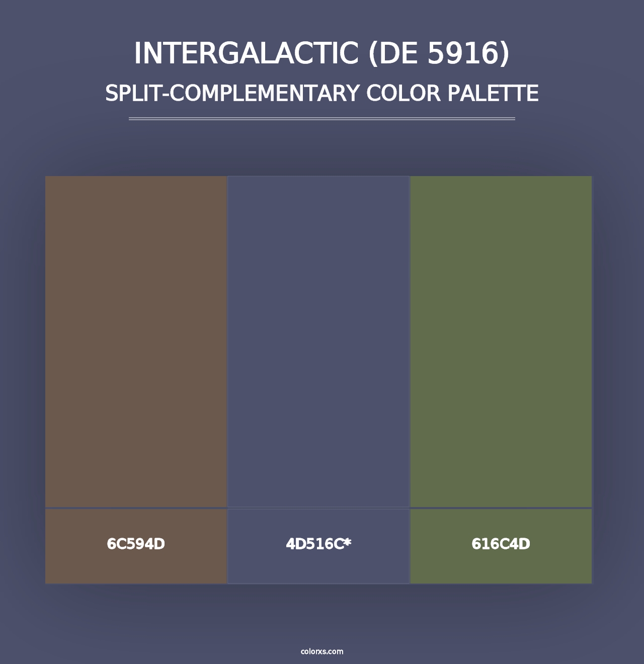 Intergalactic (DE 5916) - Split-Complementary Color Palette