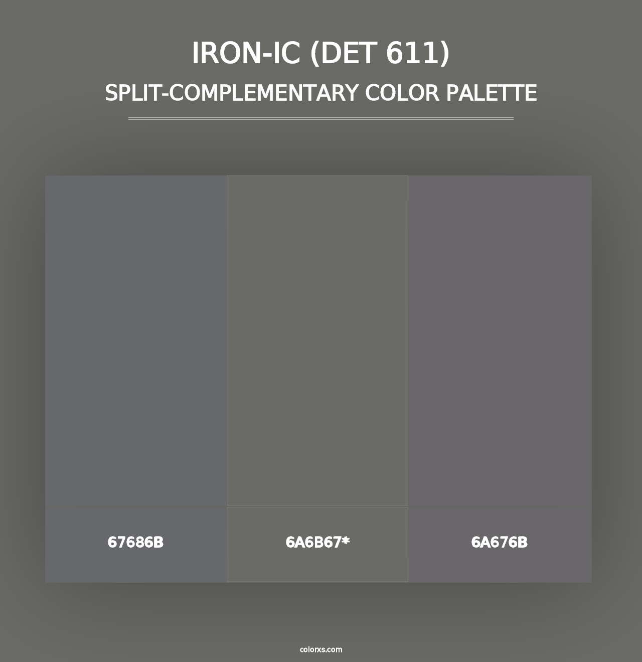 Iron-ic (DET 611) - Split-Complementary Color Palette