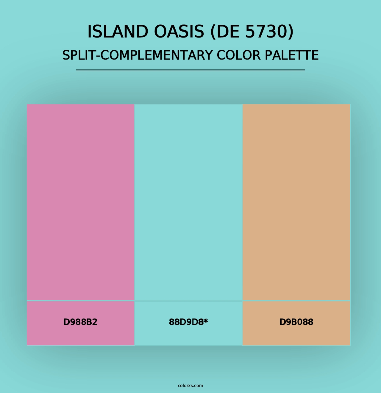 Island Oasis (DE 5730) - Split-Complementary Color Palette