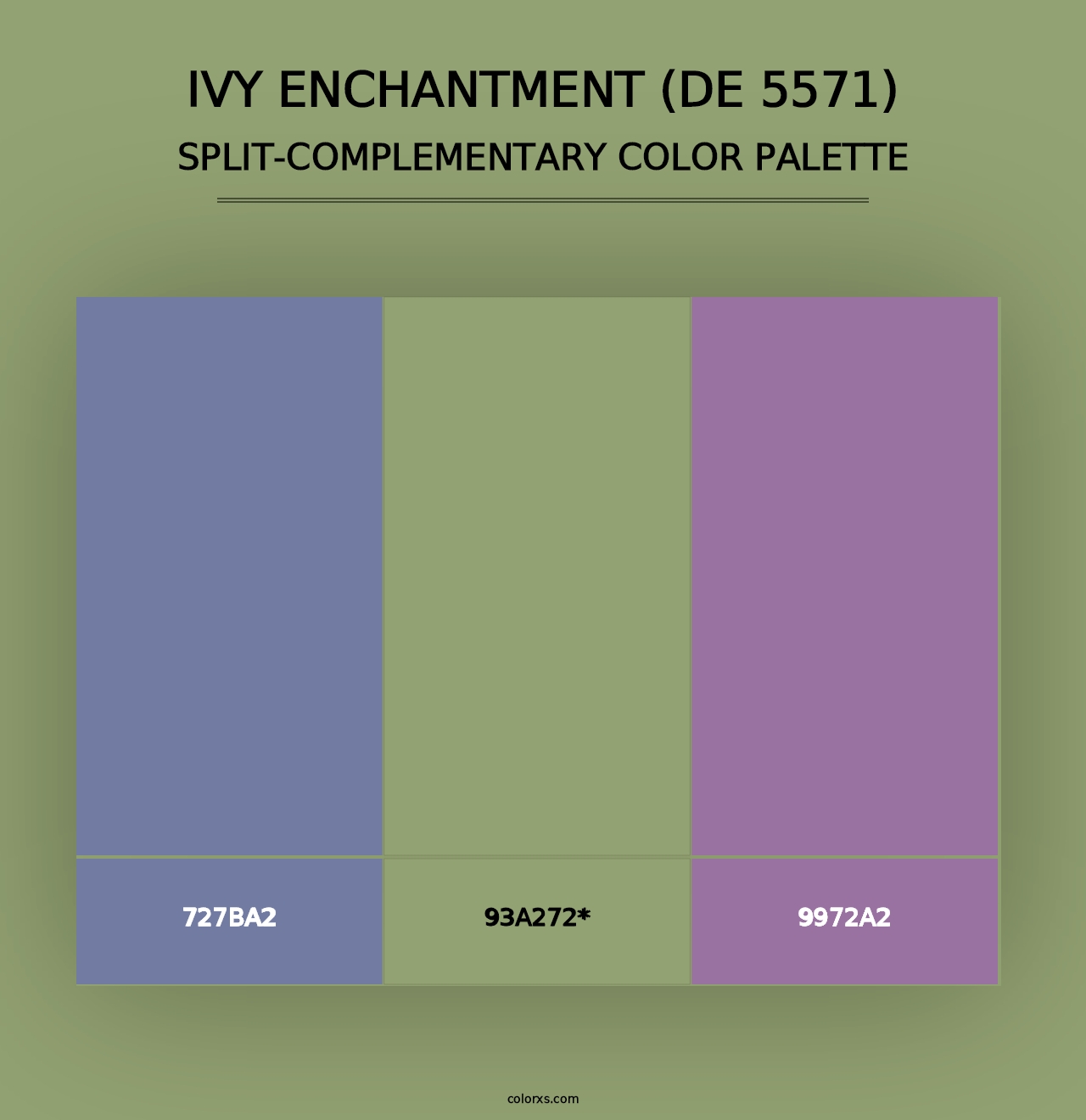 Ivy Enchantment (DE 5571) - Split-Complementary Color Palette