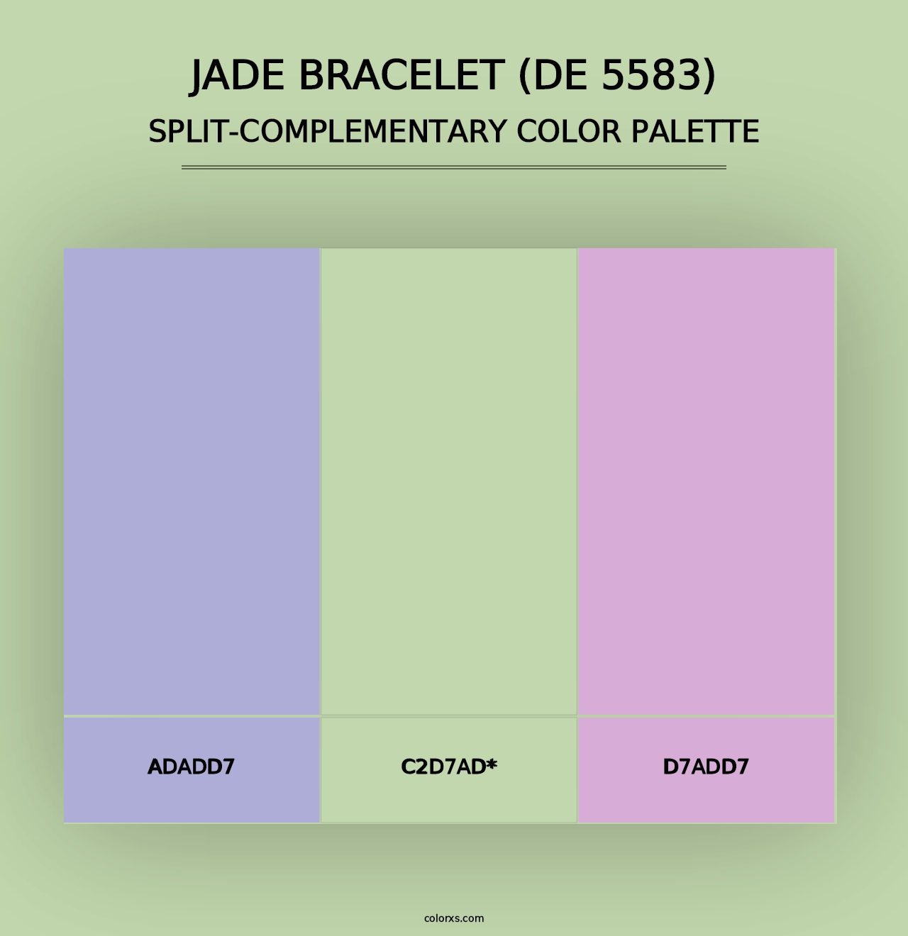 Jade Bracelet (DE 5583) - Split-Complementary Color Palette