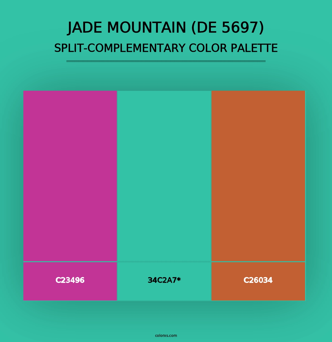 Jade Mountain (DE 5697) - Split-Complementary Color Palette