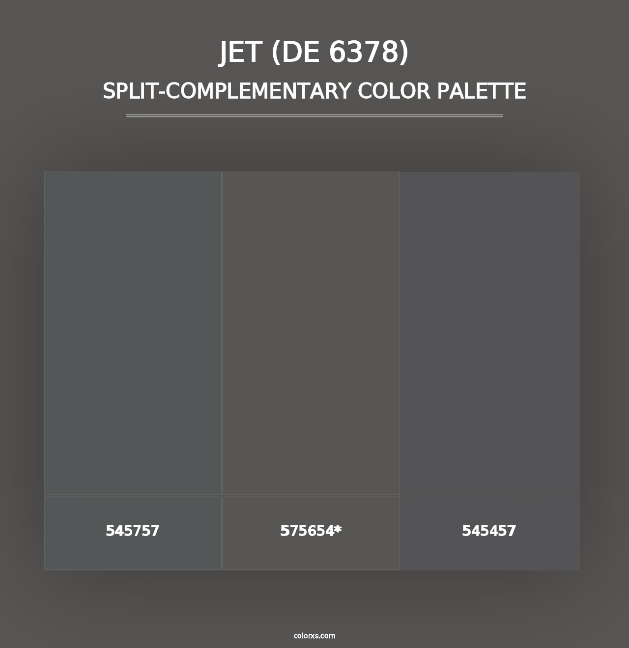 Jet (DE 6378) - Split-Complementary Color Palette