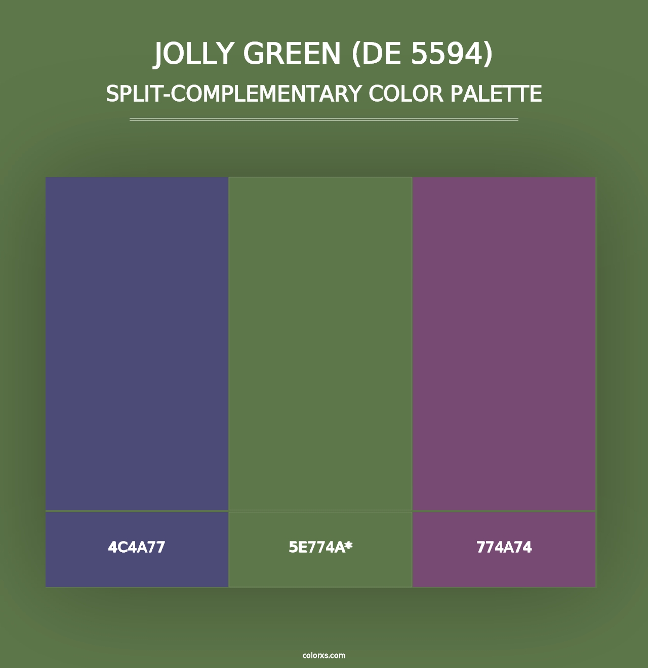 Jolly Green (DE 5594) - Split-Complementary Color Palette