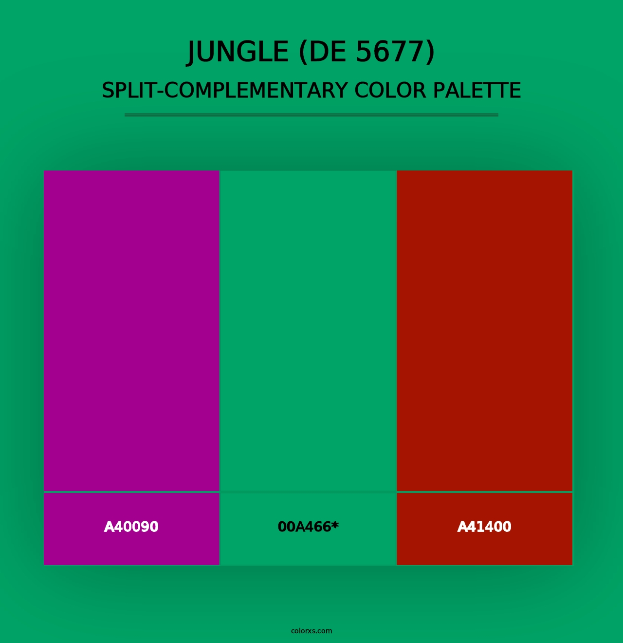 Jungle (DE 5677) - Split-Complementary Color Palette