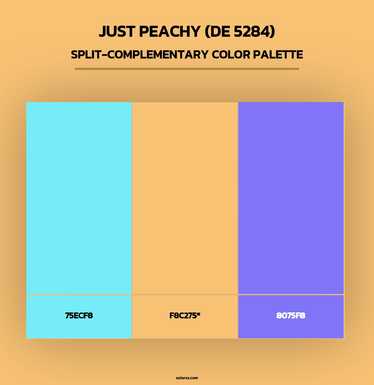 Just Peachy (DE 5284) - Split-Complementary Color Palette