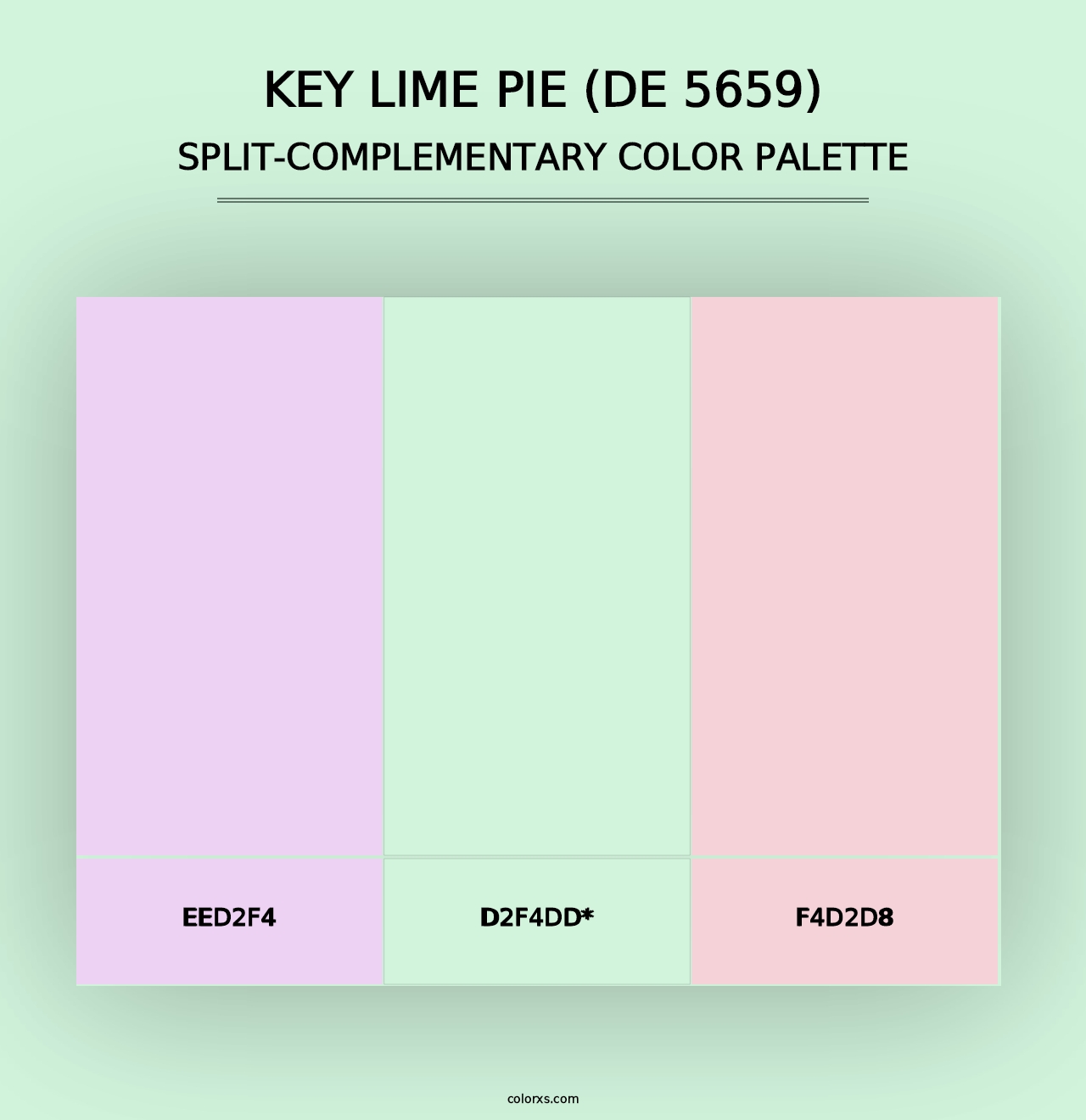 Key Lime Pie (DE 5659) - Split-Complementary Color Palette