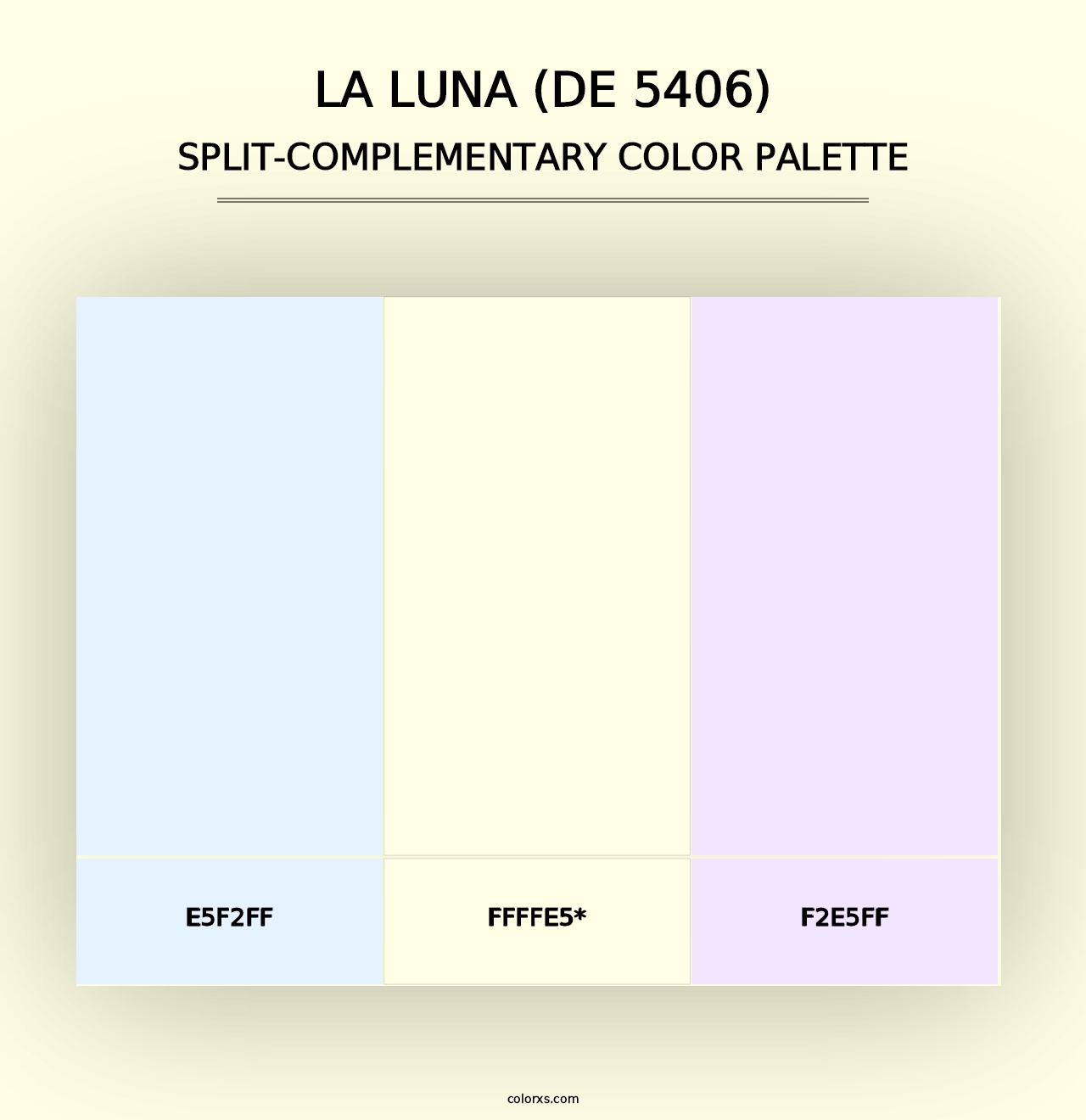 La Luna (DE 5406) - Split-Complementary Color Palette