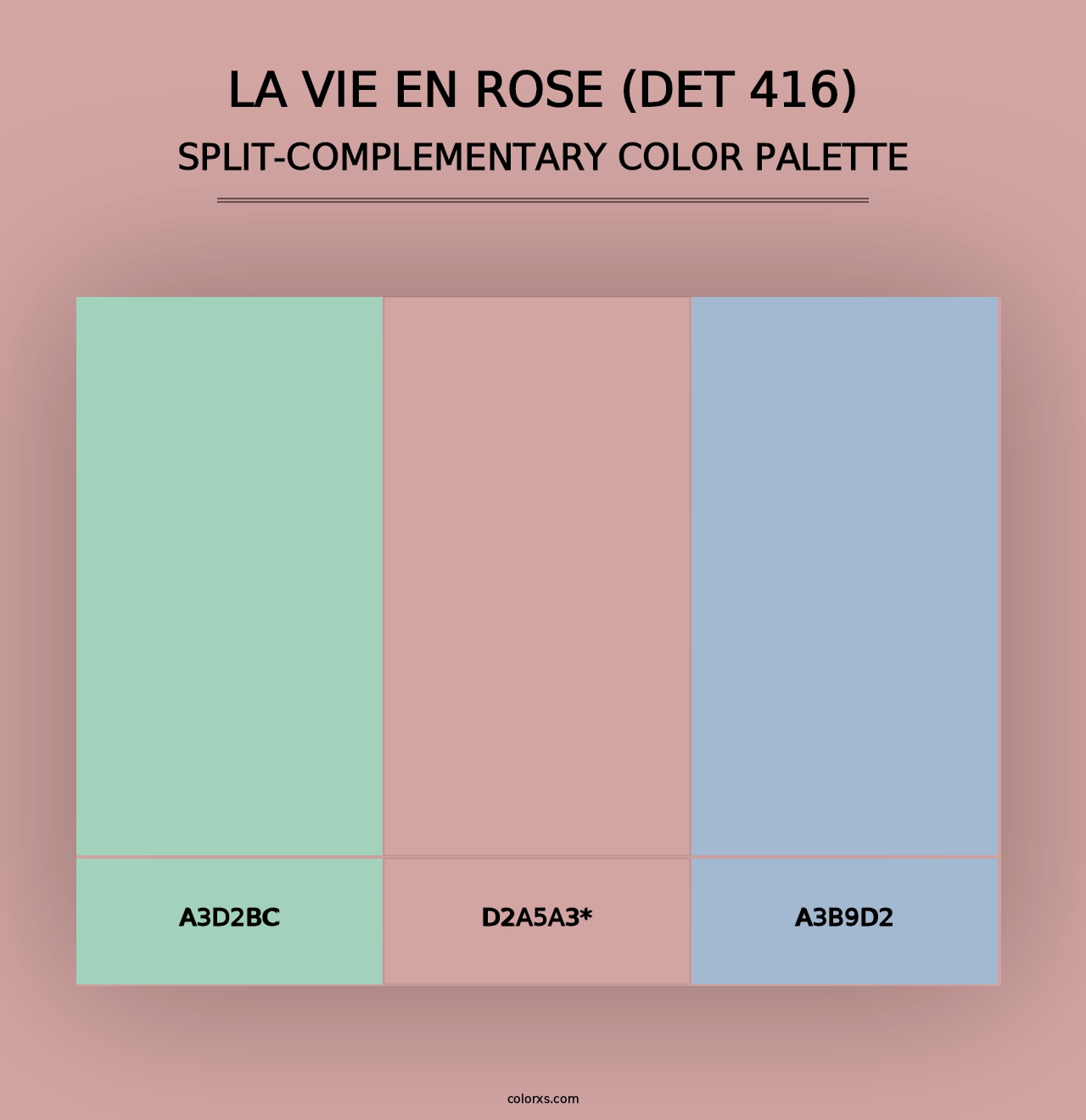 La Vie en Rose (DET 416) - Split-Complementary Color Palette