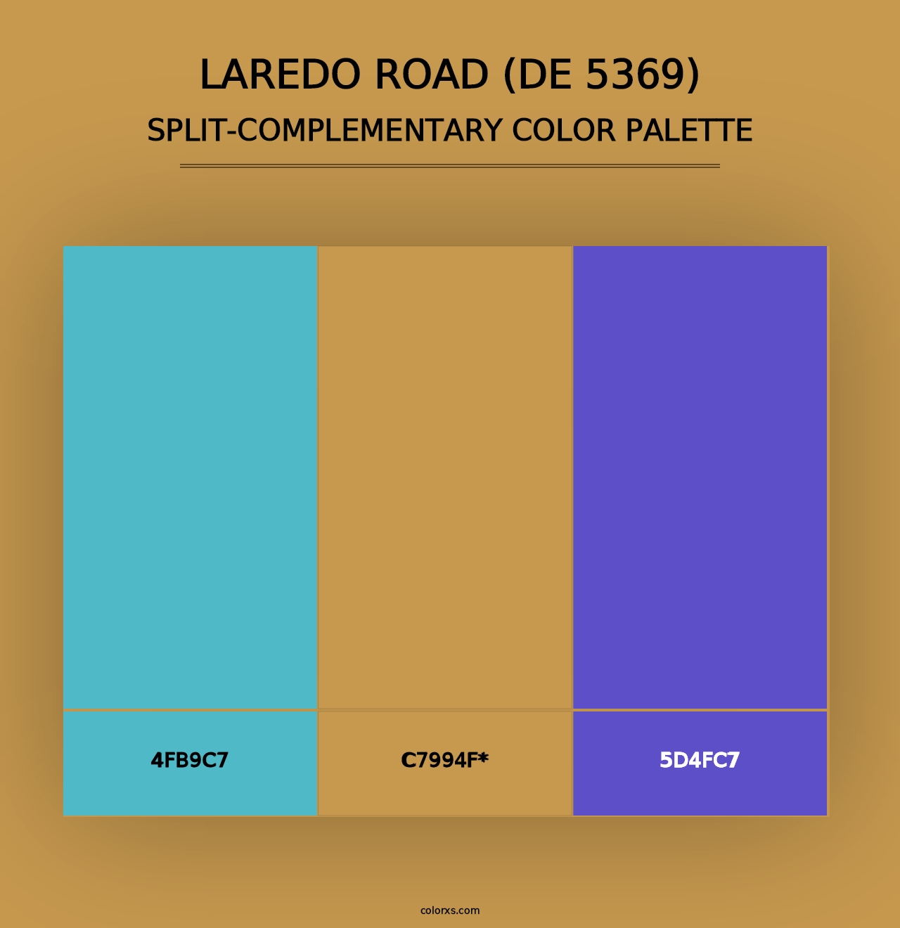 Laredo Road (DE 5369) - Split-Complementary Color Palette