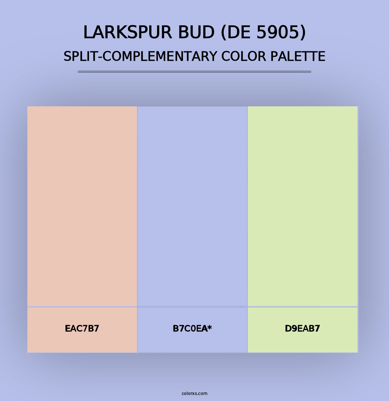 Larkspur Bud (DE 5905) - Split-Complementary Color Palette