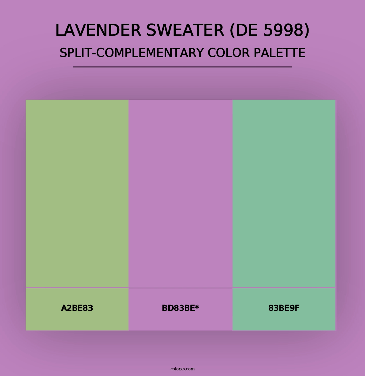 Lavender Sweater (DE 5998) - Split-Complementary Color Palette