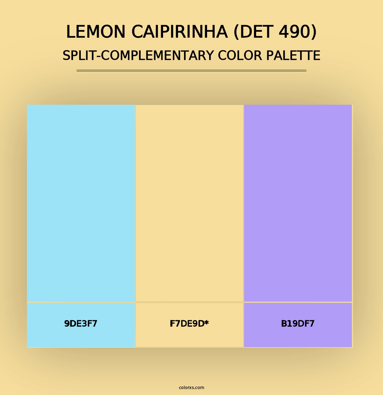 Lemon Caipirinha (DET 490) - Split-Complementary Color Palette