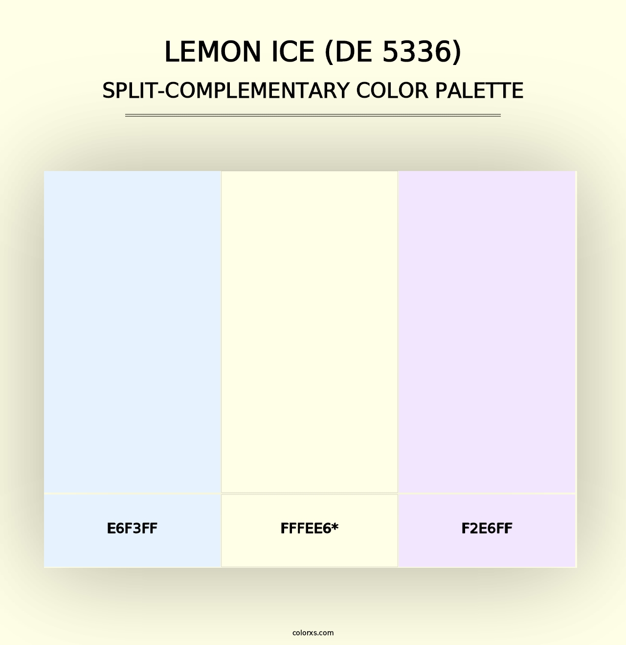 Lemon Ice (DE 5336) - Split-Complementary Color Palette