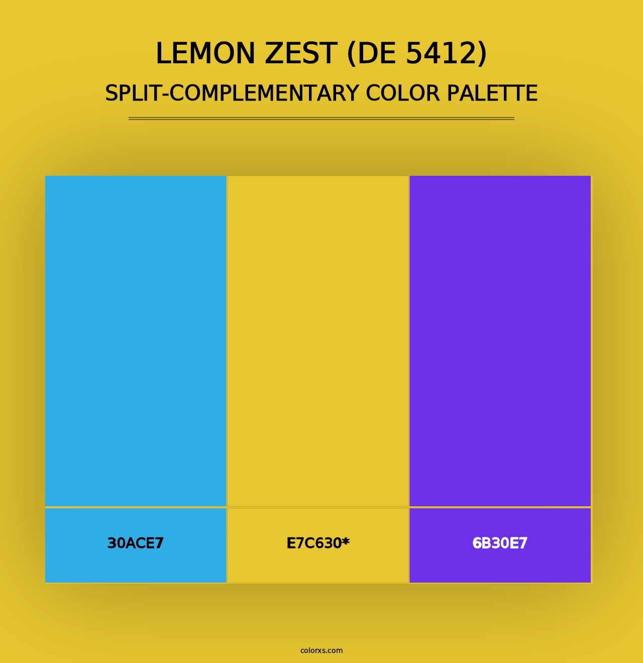 Lemon Zest (DE 5412) - Split-Complementary Color Palette