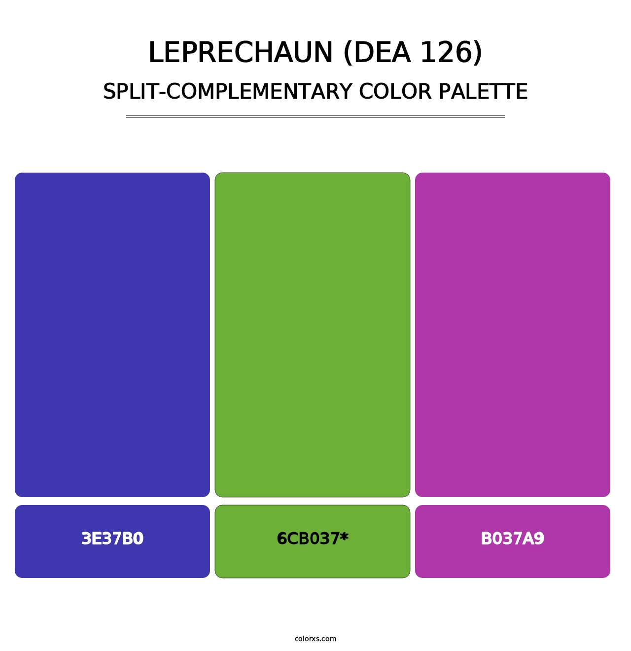 Leprechaun (DEA 126) - Split-Complementary Color Palette