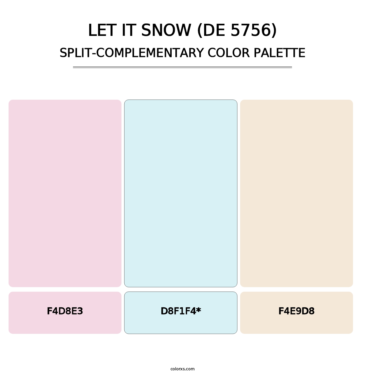 Let it Snow (DE 5756) - Split-Complementary Color Palette