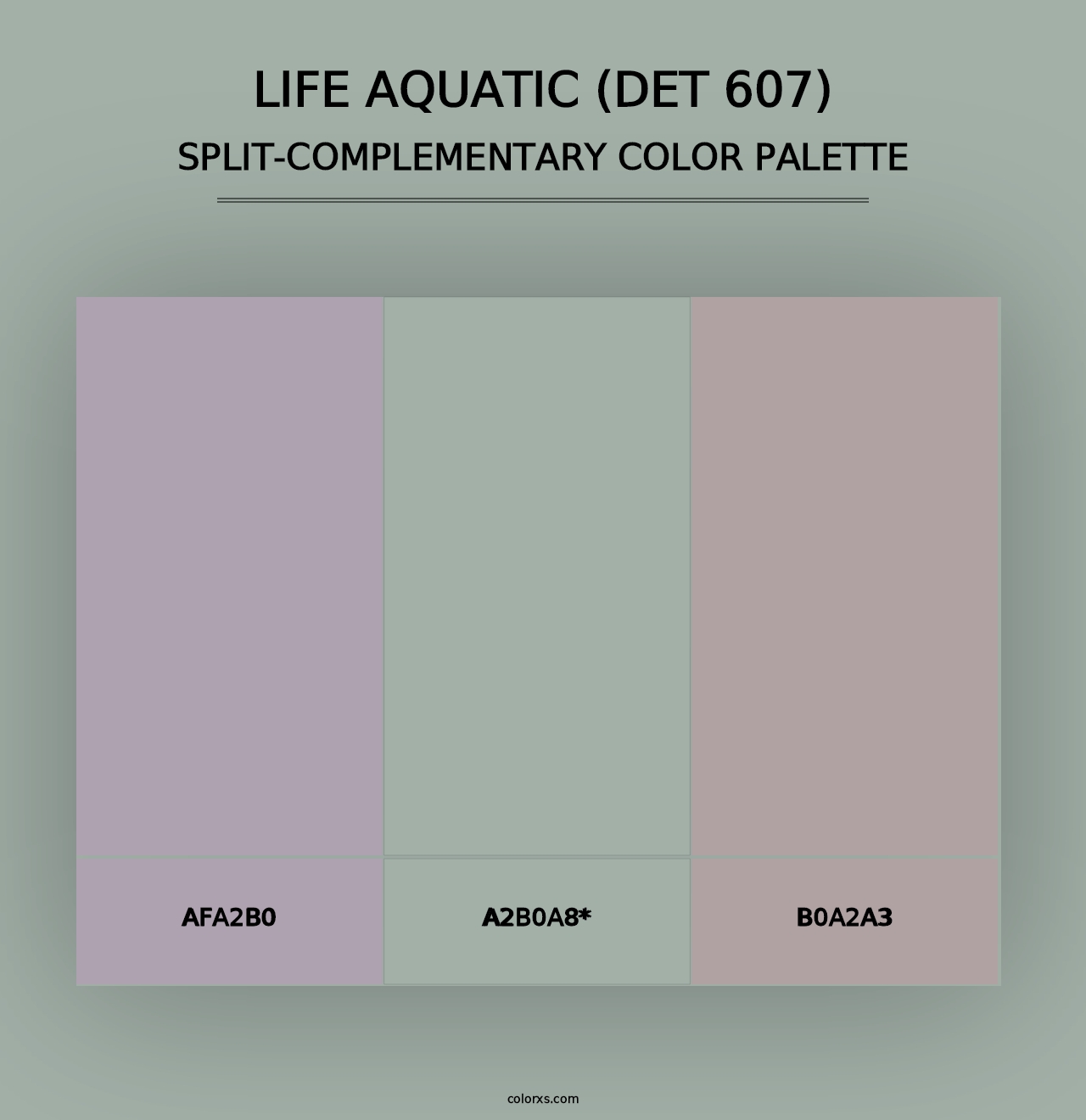 Life Aquatic (DET 607) - Split-Complementary Color Palette