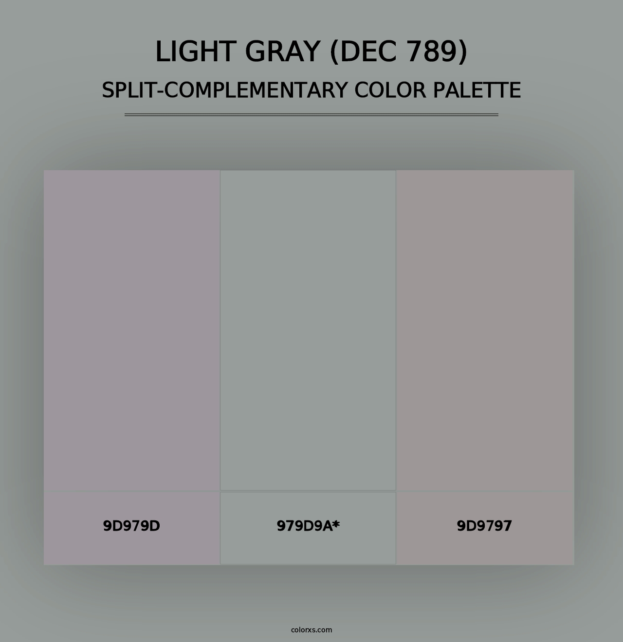 Light Gray (DEC 789) - Split-Complementary Color Palette