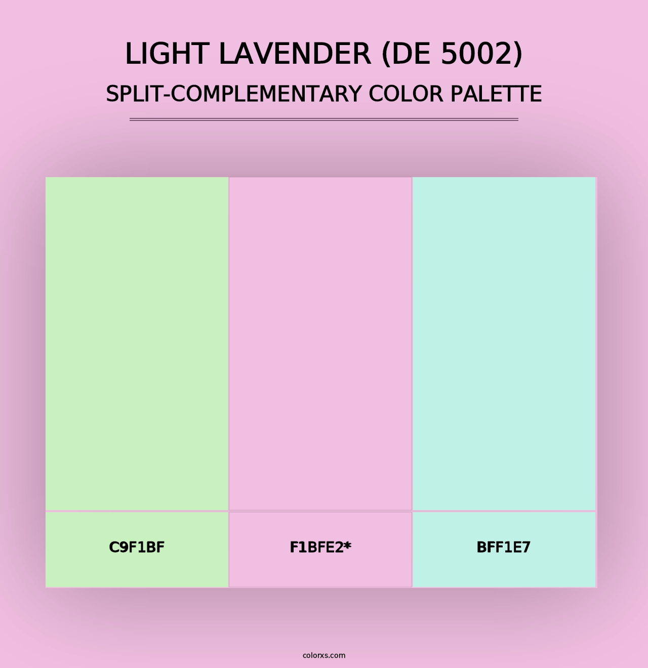 Light Lavender (DE 5002) - Split-Complementary Color Palette