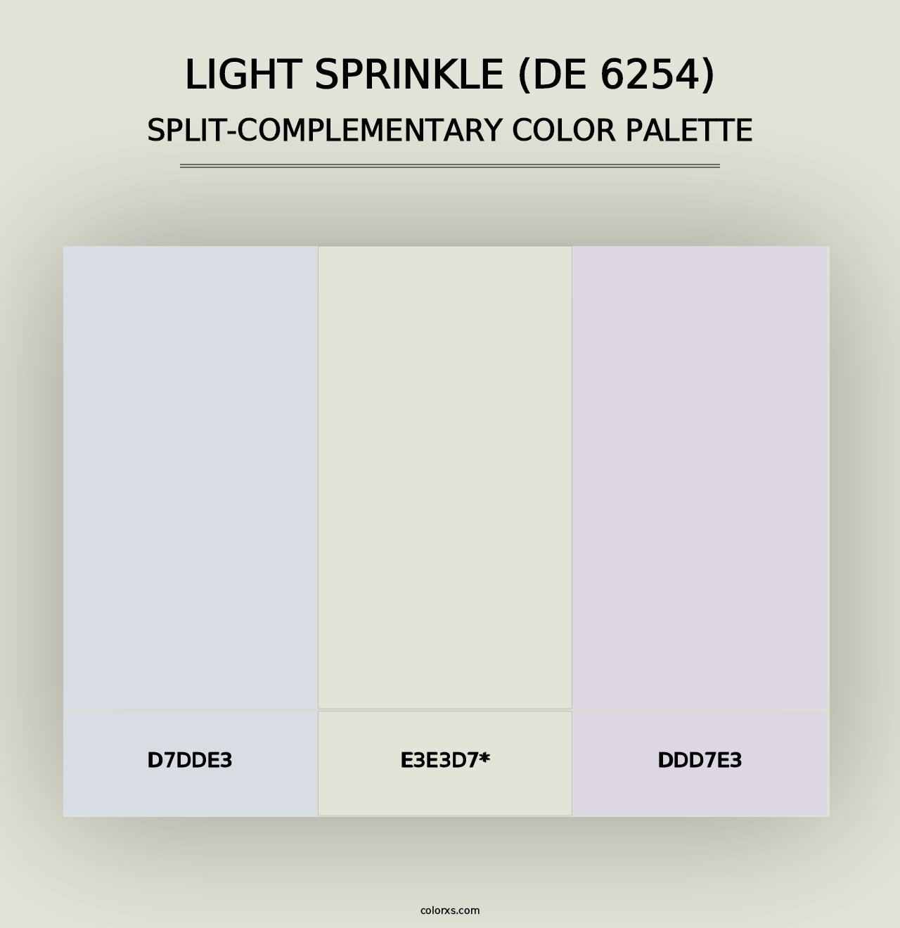 Light Sprinkle (DE 6254) - Split-Complementary Color Palette