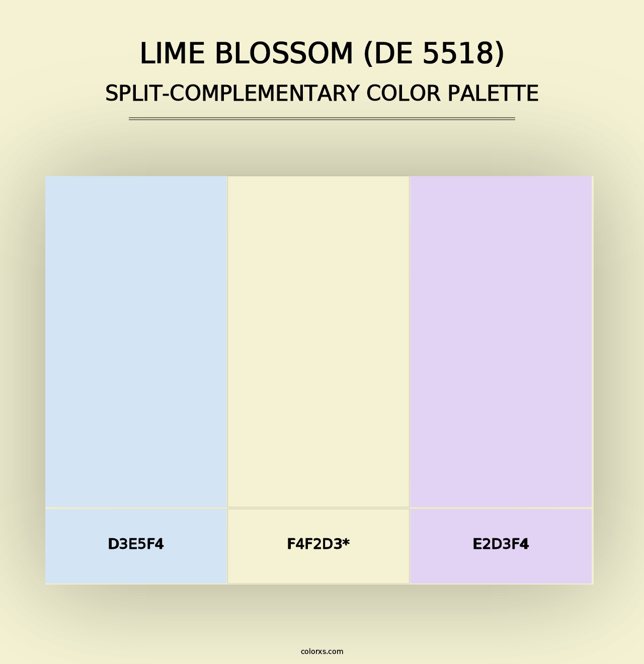 Lime Blossom (DE 5518) - Split-Complementary Color Palette