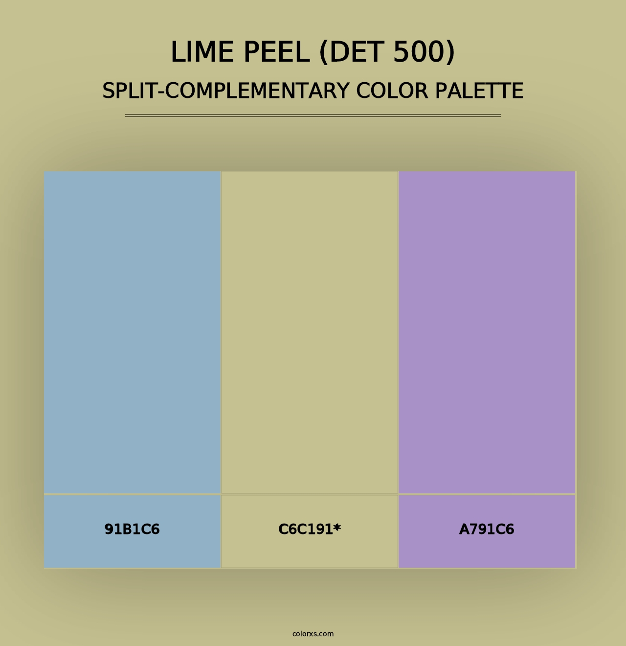 Lime Peel (DET 500) - Split-Complementary Color Palette