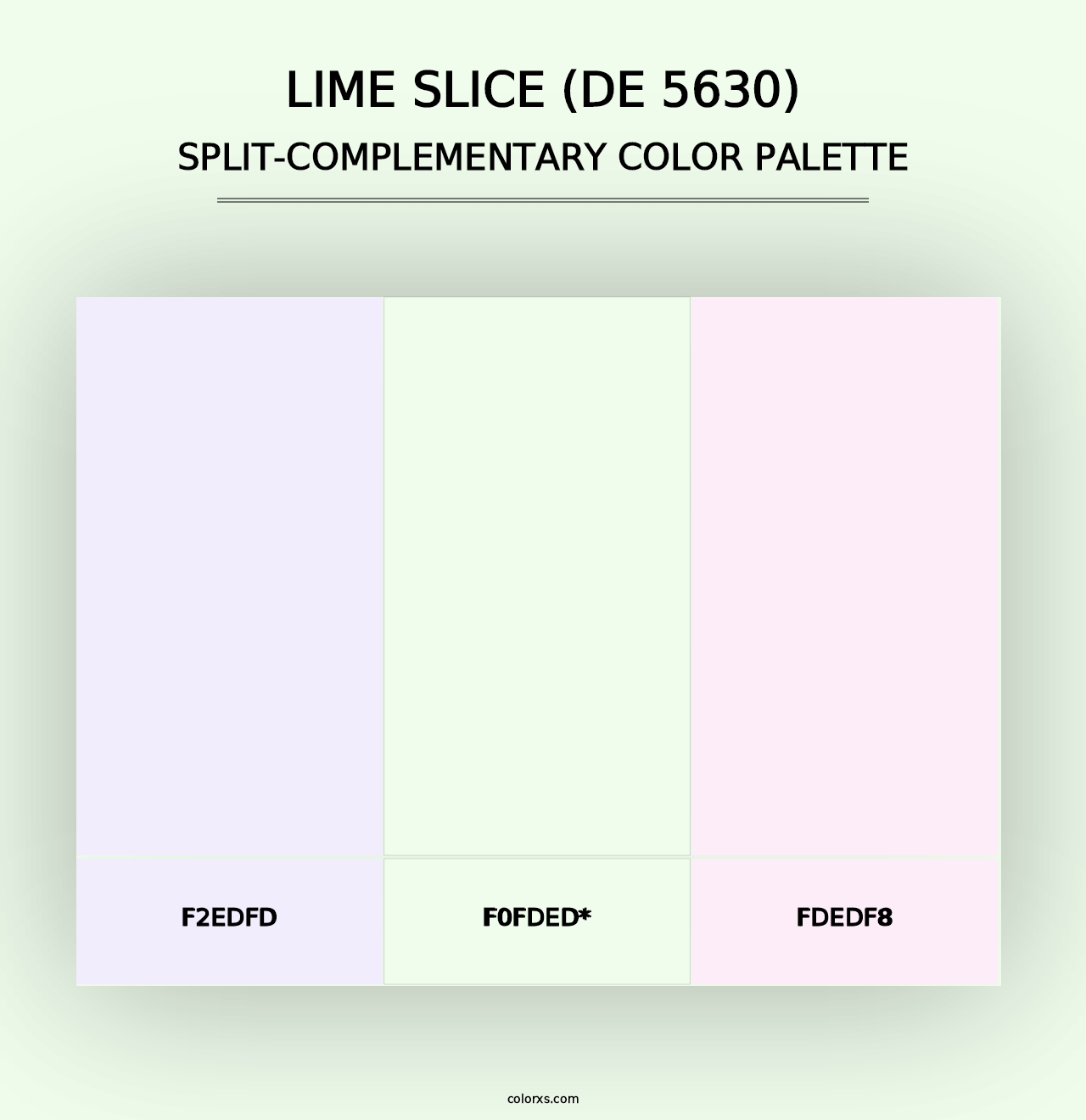 Lime Slice (DE 5630) - Split-Complementary Color Palette