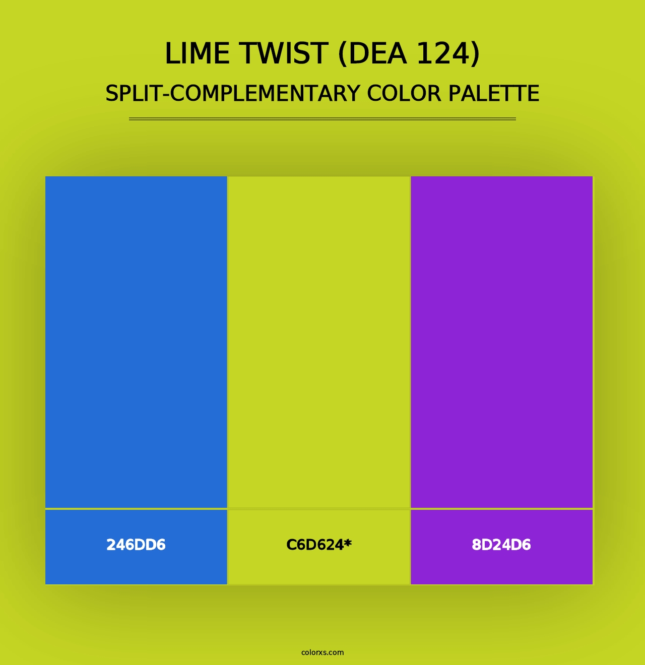 Lime Twist (DEA 124) - Split-Complementary Color Palette