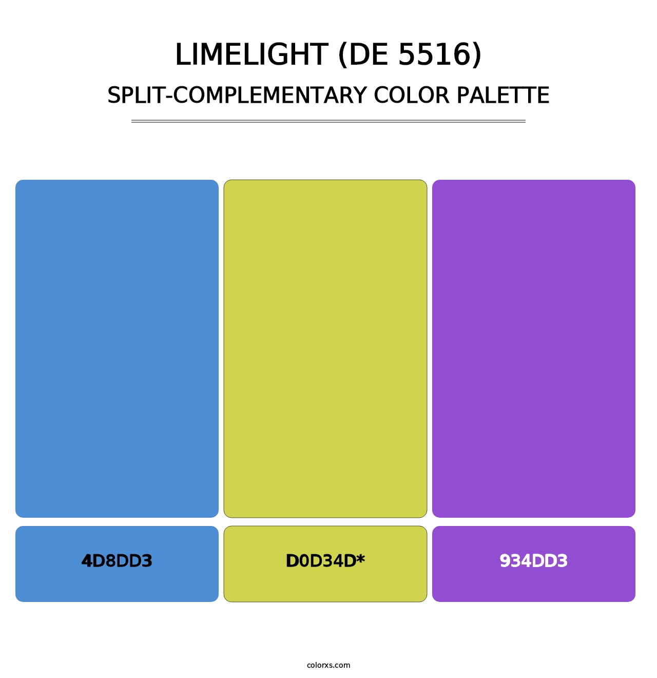 Limelight (DE 5516) - Split-Complementary Color Palette