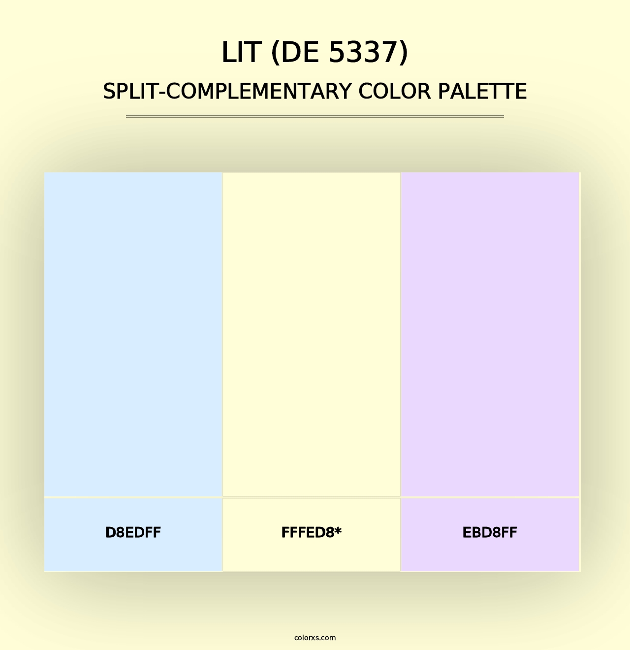 Lit (DE 5337) - Split-Complementary Color Palette